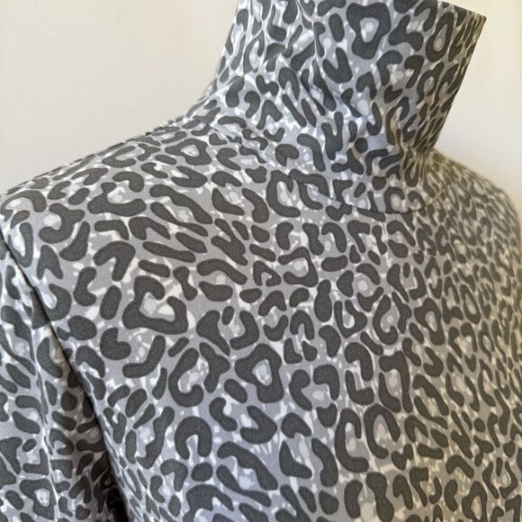 J MCLAUGHLIN NORA TOP TURTLENECK CHEETAH CASUAL CHIC TRANSITIONAL PIECE M - Picture 6 of 12